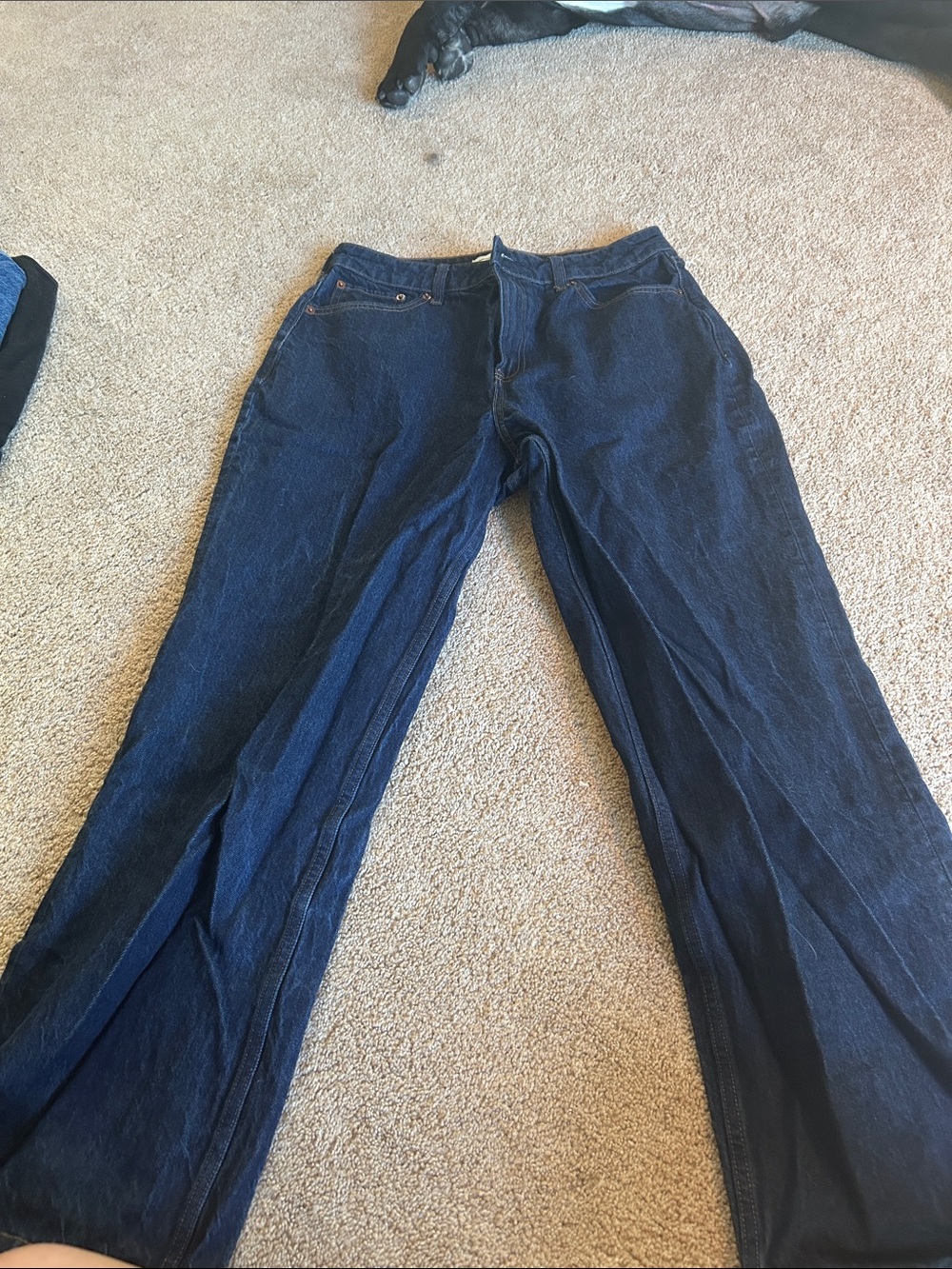 Abercrombie & Fitch Dark Blue Wide-Leg Women's Jeans